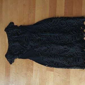 Black Lace Midi Dress Eva by Eva Franco Size 8